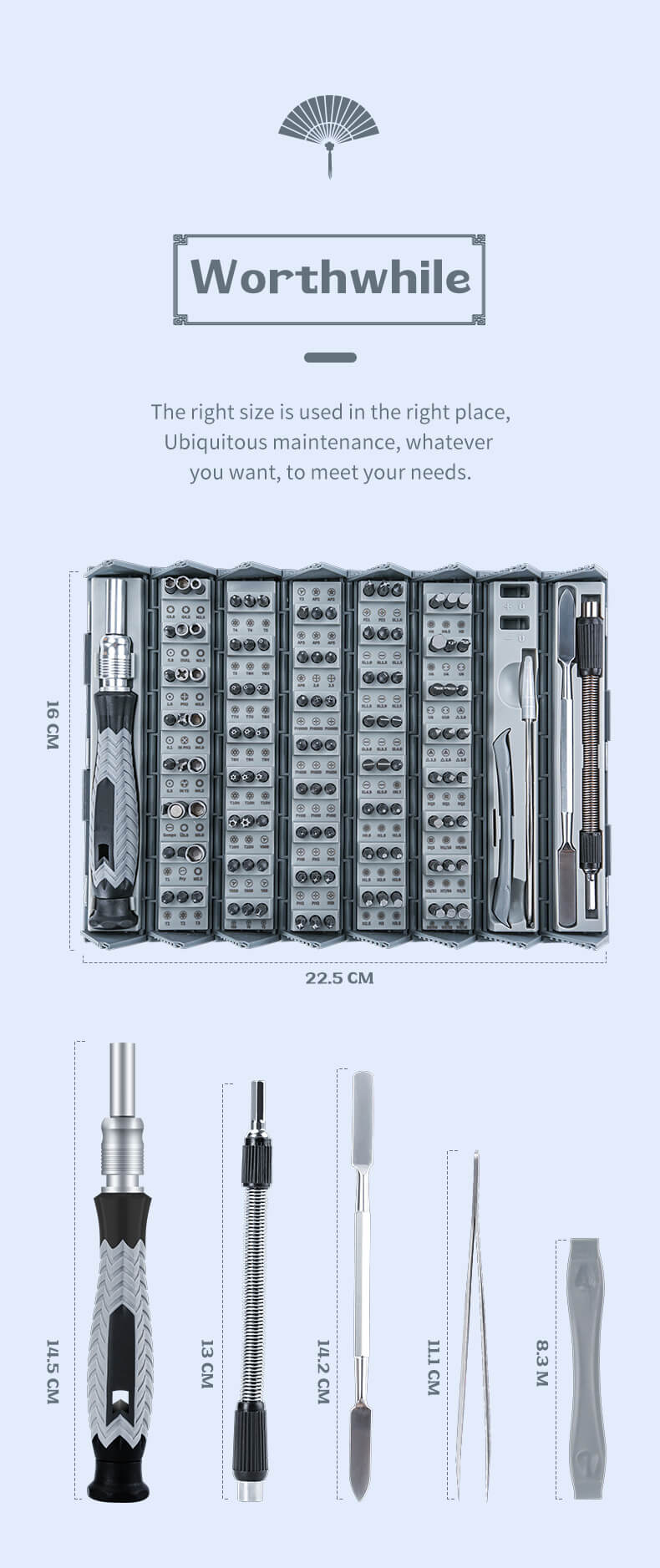 Precision Screwdriver Set 126 in 1 Portable DIY Repair Tool Kit-UF840116